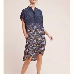 Silk Tunic Button Down Dress Anthropologie